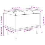 vidaXL Banc de rangement chêne fumé 62x42x46 cm bois d'ingénierie
