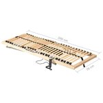 vidaXL Sommier à lattes électrique sans matelas avec 7 zones 70x200 cm