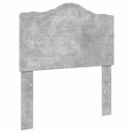 vidaXL Cadre de lit avec tête de lit Gris Béton 75 x 190 cm Pin massif