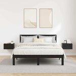 vidaXL Cabinet de chevet avec tiroir 2 Pièces Chêne noir 35 x 35 x 20 cm