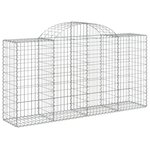 vidaXL Panier de gabions arqué 200x50x100/120 cm Fer galvanisé