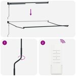 Auvent rétractable automatique vidaXL Noir 350x250 cm