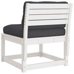 vidaXL Canapés de jardin avec coussins 2Pièces blanc bois de pin massif