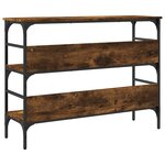vidaXL Table console chêne fumé 100x32x75 cm bois d'ingénierie