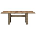 vidaXL Table à dîner de jardin Marron 200x100x74 cm Résine tressée