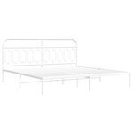 vidaXL Cadre de lit métal avec tête de lit blanc 200x200 cm