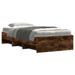 vidaXL Cadre de lit sans matelas chêne fumé 90x200cm bois d'ingénierie