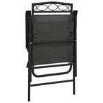 vidaXL Chaises de jardin pliables lot de 2 en acier et textilène