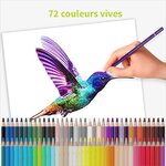 72 Crayons de couleur À base d'huile - Acropaq - Set de 72 avec numéros - Haute qualité- Professionel ou Amateur
