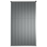 Vidaxl abri à outils de jardin gris 225x89x161 cm acier galvanisé
