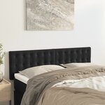 vidaXL Têtes de lit 2 Pièces Noir 72x5x78/88 cm Velours