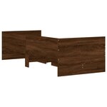 vidaXL Cadre de lit avec tiroirs chêne marron 90x200 cm
