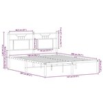 vidaXL Cadre de lit sans matelas chêne marron 140x200 cm