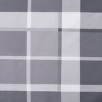 vidaXL Coussin rond motif à carreaux gris Ø 60 x11 cm tissu oxford