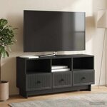 vidaXL Meuble TV avec tiroir Noir 102 x 34 5 x 50 cm Bois d'ingénierie