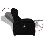 vidaXL Fauteuil de massage Noir Tissu