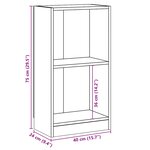 vidaXL Bibliothèque Chêne sonoma 40x24x75 cm Bois d'ingénierie