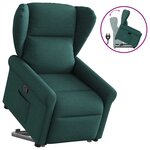 vidaXL Fauteuil inclinable vert foncé tissu