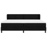 vidaXL Lit boxspring avec matelas avec matelas Noir 200 x 200 cm tissu
