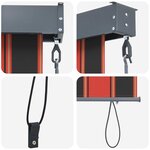 vidaXL Store Roulant Extérieur orange et marron 220 x 250 cm tissu