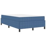 vidaXL Cadre de lit avec matelas Bleu 120 x 200 cm tissu