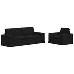 vidaXL Ensemble de Canapés 2 pc Noir tissu