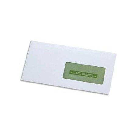 Boite 500 enveloppes recyclées erapure, format dl 110x220mm fenetre 45x100mm 80g gpv