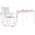 vidaXL Ensemble de salle à manger pour jardin 5 Pièces Marron