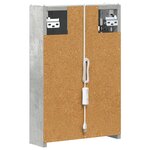 vidaXL Armoire Miroir de Salle de Bain Gris béton 33 x 11 5 x 50 cm