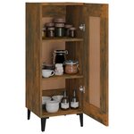 vidaXL Buffet Chêne fumé 34 5x34x90 cm Bois d'ingénierie