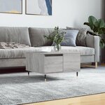 vidaXL Table basse sonoma gris 55x55x36 5 cm bois d'ingénierie