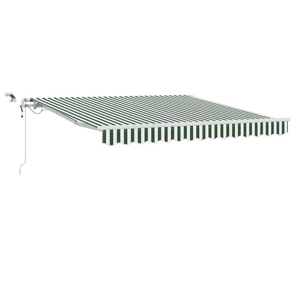 vidaXL Auvent rétractable Vert et blanc 300 x 250 cm Polyester