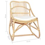 Vidaxl chaise en rotin lin