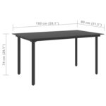 Vidaxl salon de jardin 5 pièces pvc résine tressée noir