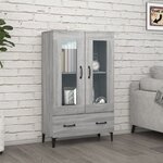 vidaXL Buffet Sonoma gris 70x31x115 cm Bois d'ingénierie