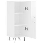 vidaXL Buffet Blanc brillant 34 5x34x90 cm Bois d'ingénierie