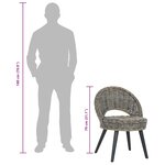 vidaXL Chaise de canapé rotin kubu noir