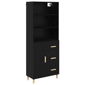 vidaXL Haut Armoire Chêne noir 69 5 x 32 5 x 180 cm Bois d'ingénierie