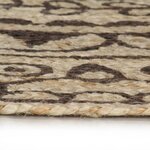 vidaXL Tapis fait à la main Jute avec imprimé marron foncé 150 cm