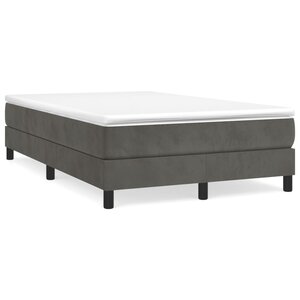 vidaXL Cadre de lit Gris foncé 120x200 cm Velours
