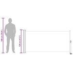 vidaXL Auvent latéral rétractable de patio 120x300 cm Bleu