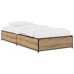 vidaXL Cadre de lit Chêne artisanal 80 x 200 cm Bois d'ingénierie
