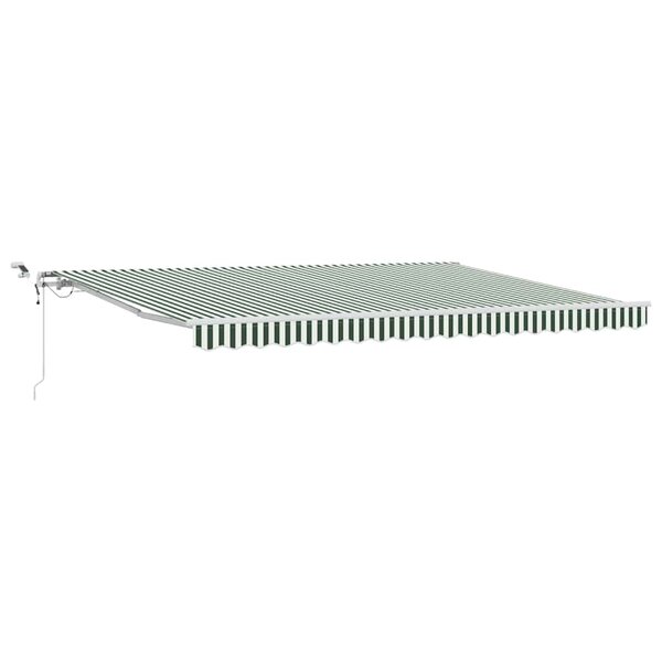 vidaXL Auvent rétractable Vert et blanc 450 × 350 cm Polyester