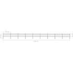 vidaXL Clôture de jardin avec dessus en lance Acier 15 3 x 0 8 m Noir