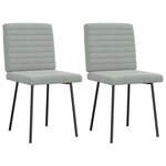 vidaXL Chaises à manger lot de 2 Gris clair Velours