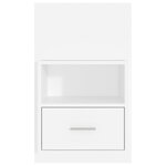 vidaXL Tables de chevet murales 2 Pièces Blanc