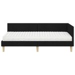 vidaXL Cadre de lit d'angle avec matelas Autre 2 Pièces Vert tissu