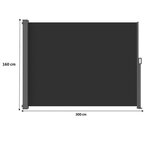 Paravent extérieur rétractable phoenix gris  400 x 160 cm