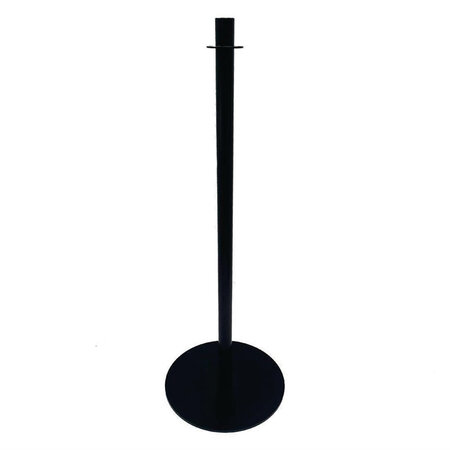 Poteau d'accueil en acier noir tête plate - hauteur 95 cm - bolero -  - acier 300x300x950mm