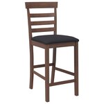 vidaXL Tabourets de bar avec coussins 2 Pièces marron bois massif d'hévéa
